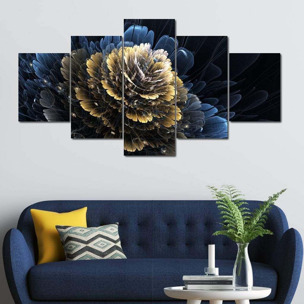 Dark Blue Digital Flower - Image 2