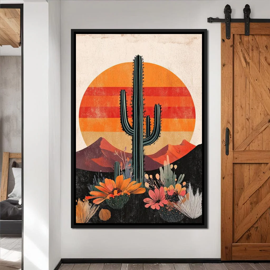 Desert Blooming Cactus Radiance - Image 3
