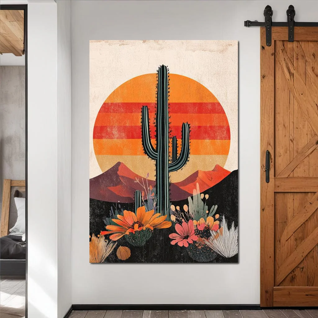 Desert Blooming Cactus Radiance - Image 9