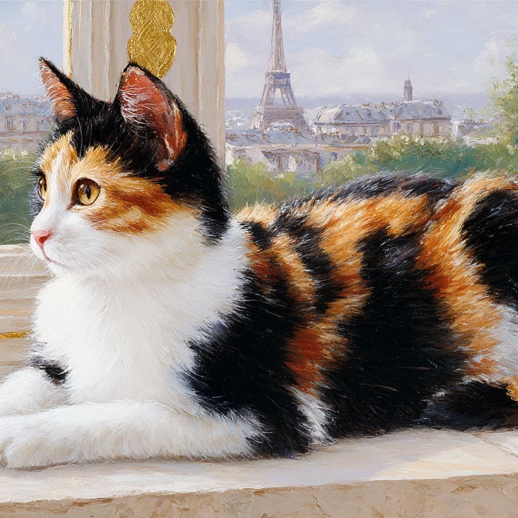 Dreamy Feline Parisian View - Image 14