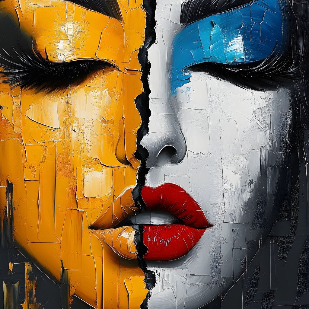 Dual Tones Modern Portrait Face - Image 14