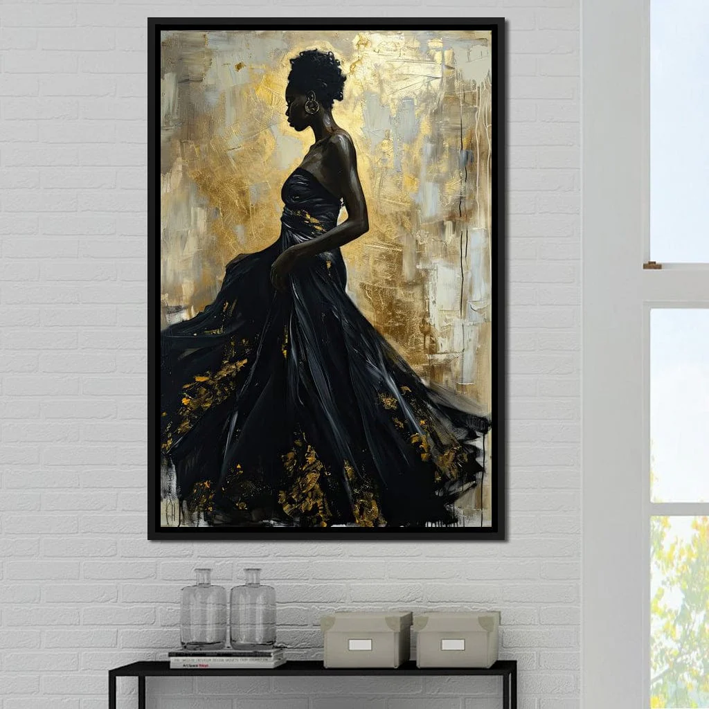 Ebony Elegance in Gold - Image 12