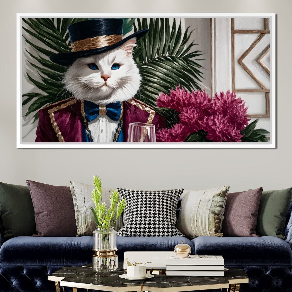 Elegant Feline in Formal Garden - Image 9