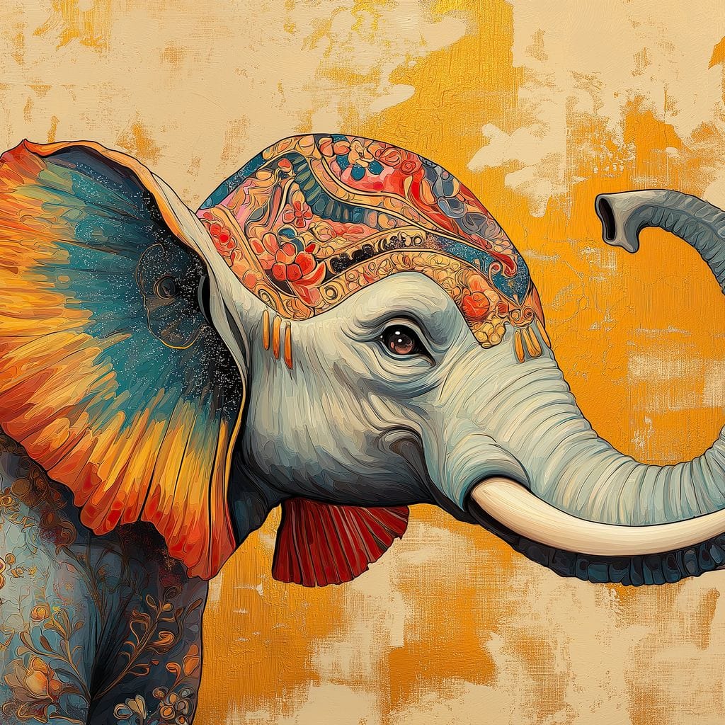 Elephant Splendor Floral Harmony - Image 15
