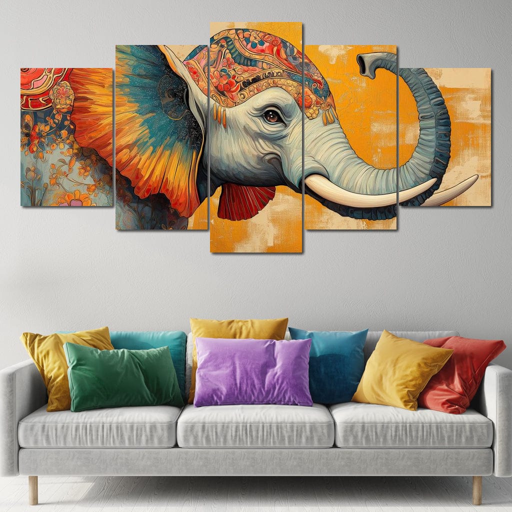 Elephant Splendor Floral Harmony - Image 3