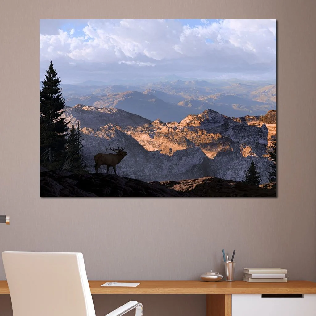 Elk by the Mountains - Image 4