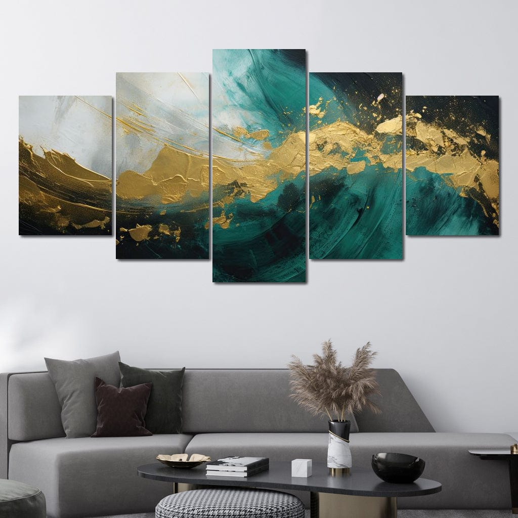 Emerald Tide with Golden Crest - Image 2