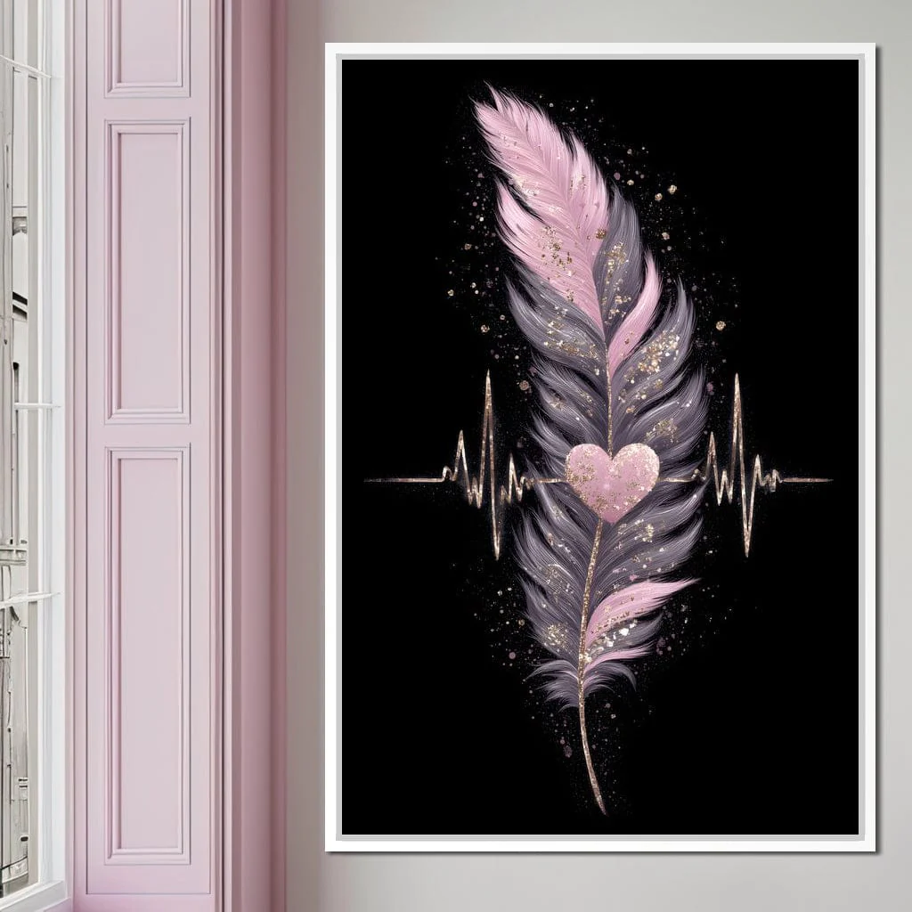 Feather Heartbeat Gold Pink - Image 6