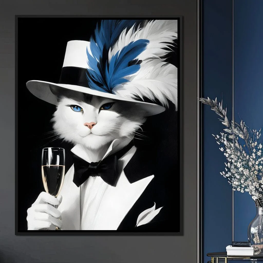 Feline Elegance in Feathers - Image 2