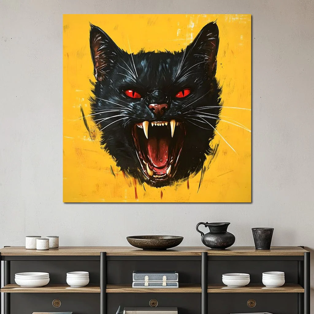 Feline Fury Against Yellow - Image 10