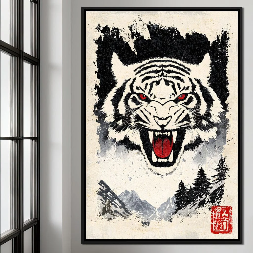 Fierce Jungle Monarch Tiger Roar