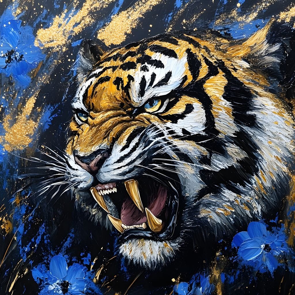 Fierce Tiger in Wild Blooms - Alicia Smith - Image 21