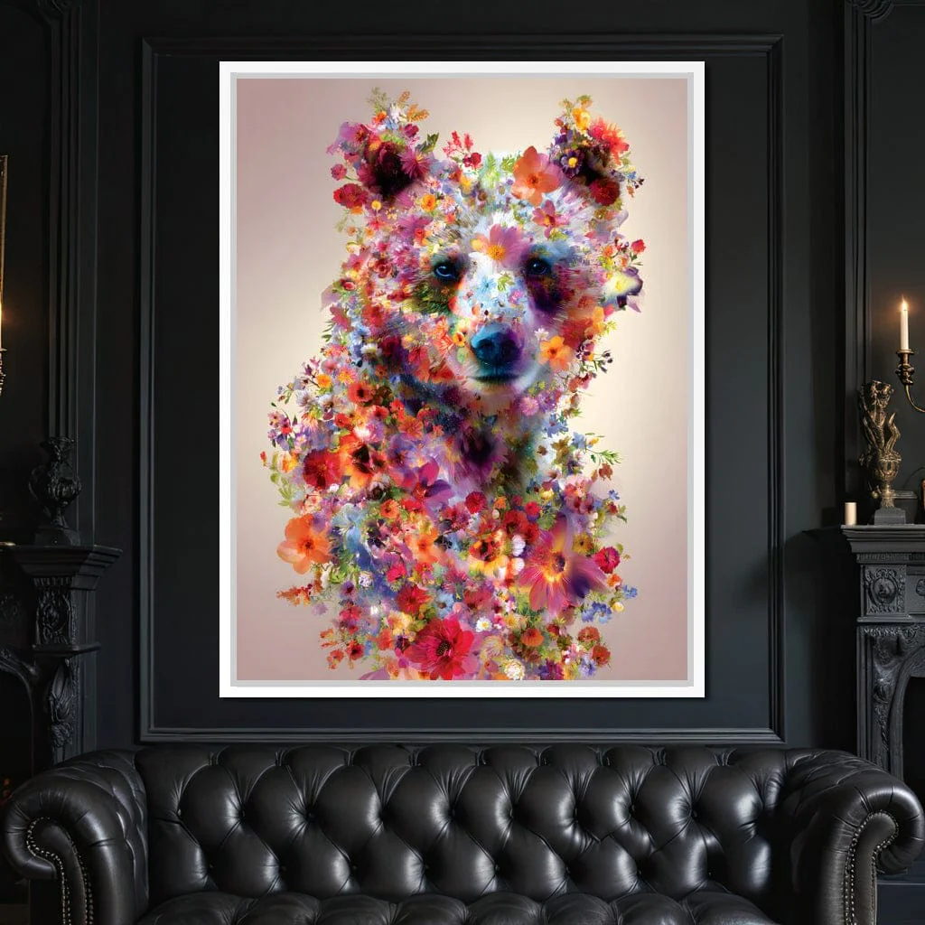 Floral Bear Wild Garden Portrait - Image 13