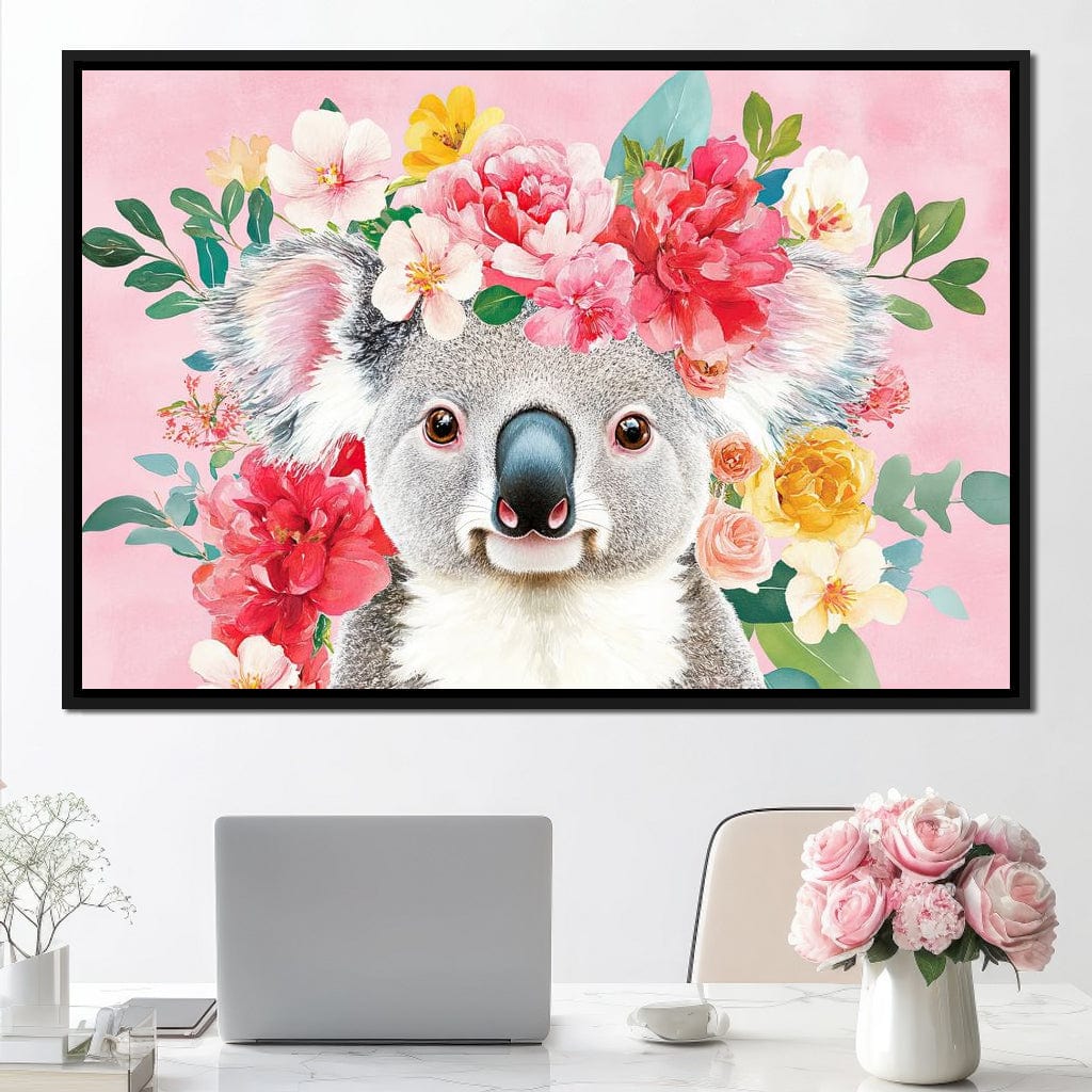 Floral Harmony with Koala