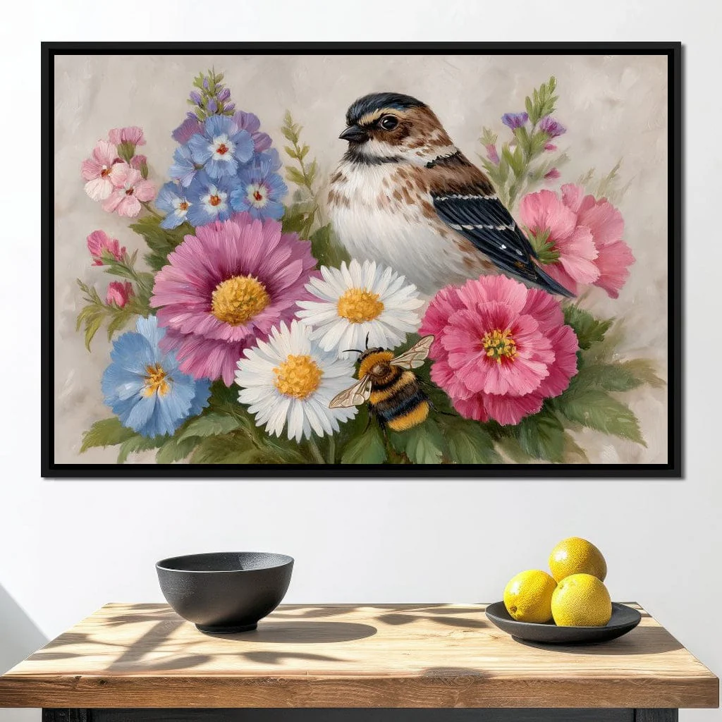 Garden Sparrow and Bumblebee - Image 2