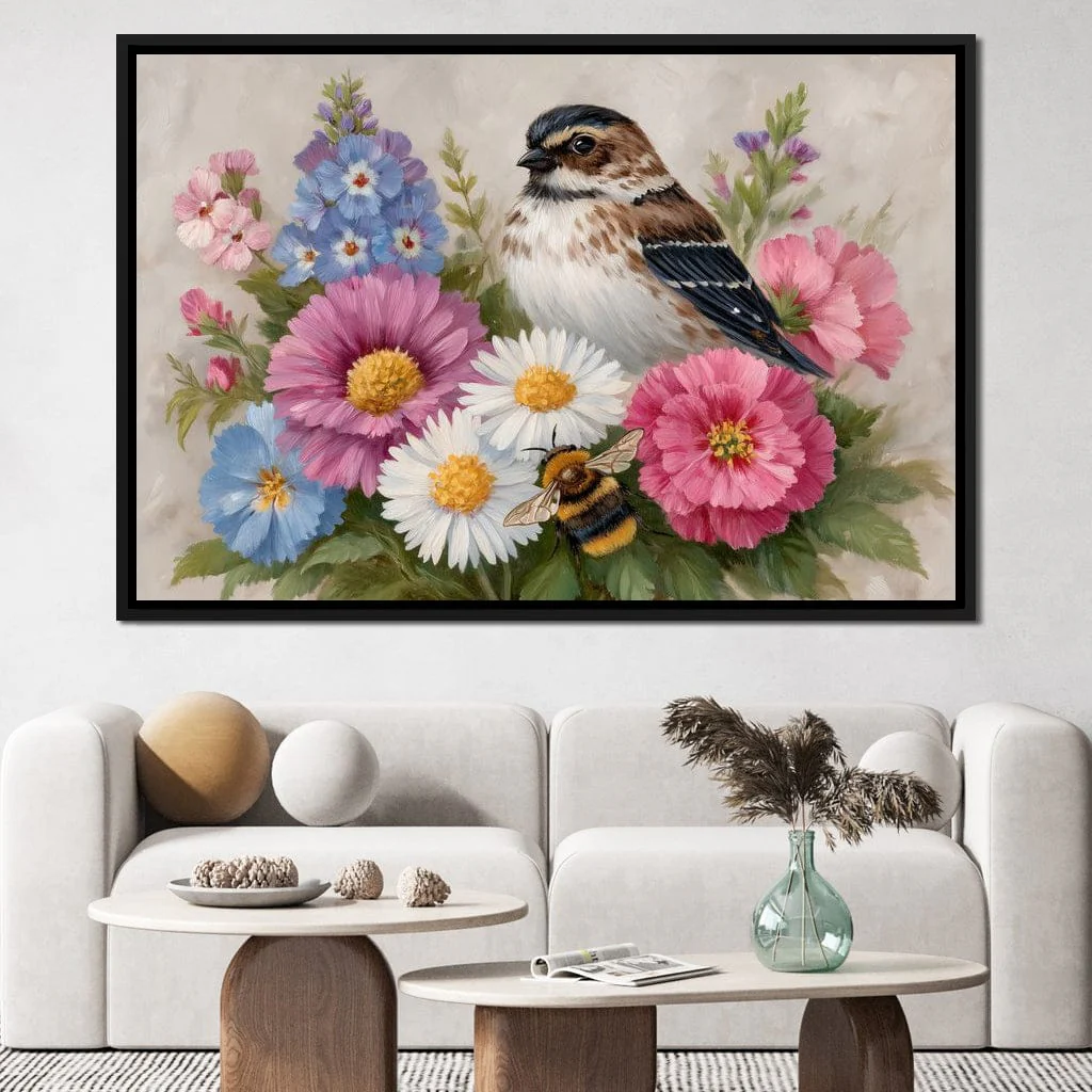 Garden Sparrow and Bumblebee - Image 3