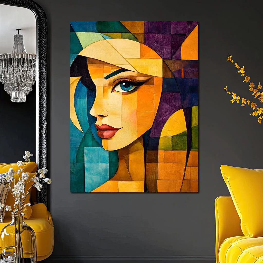 Geometric Elegance Portrait - Image 5