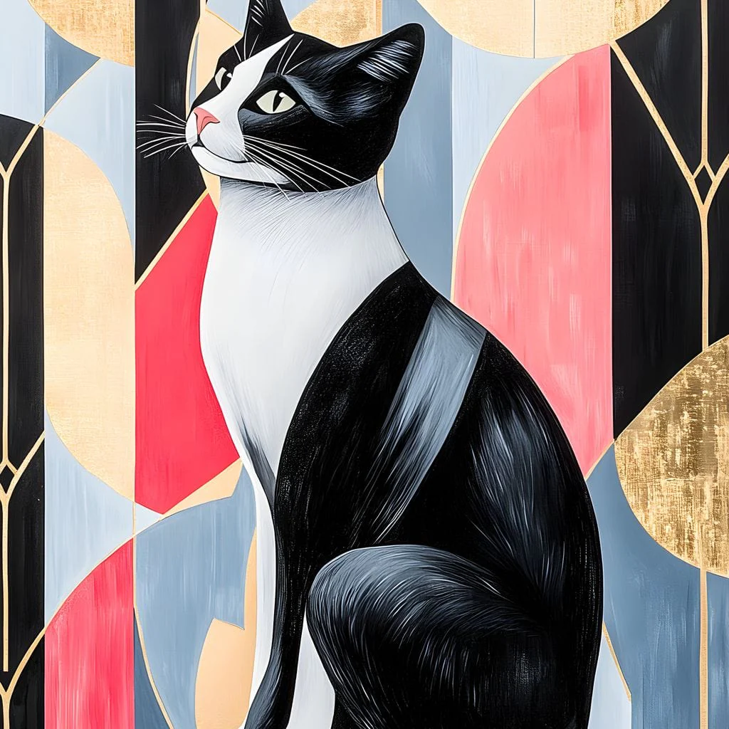 Geometric Feline Elegance - Image 13