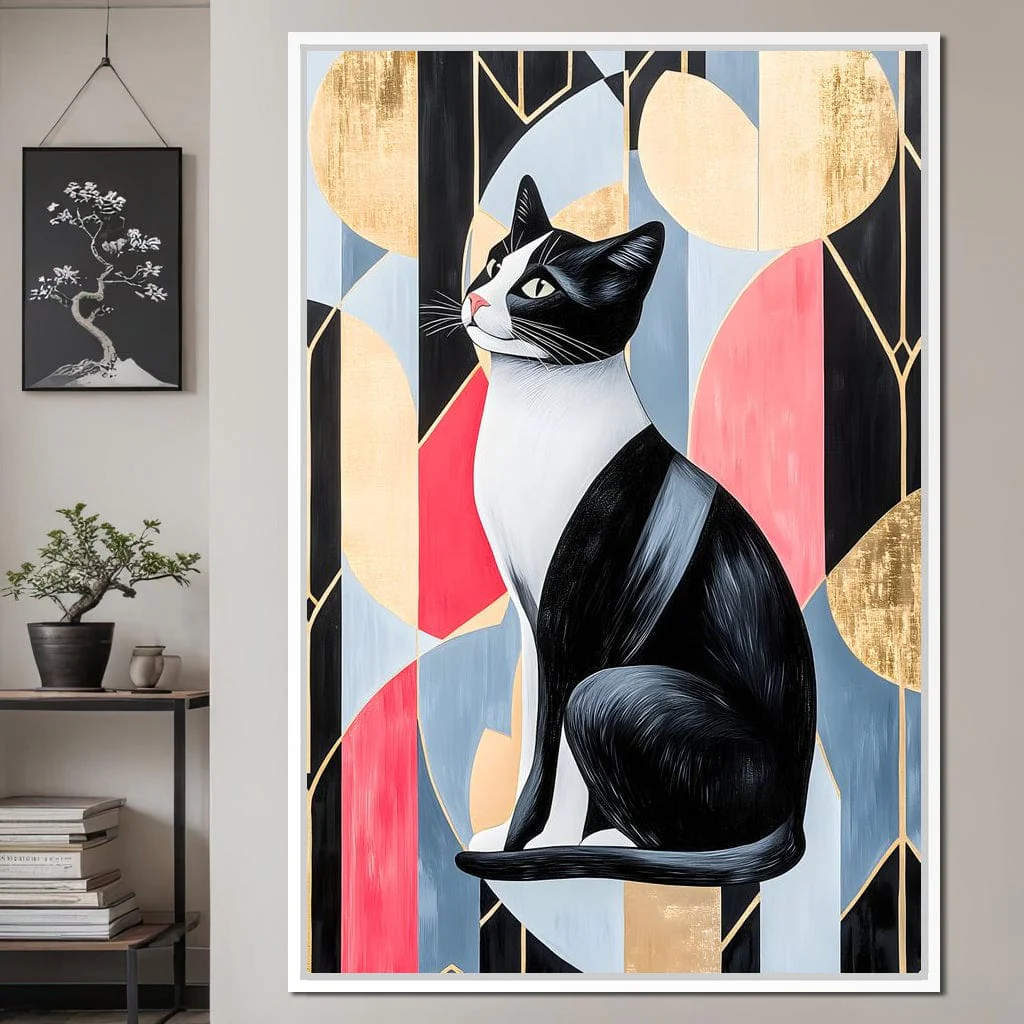 Geometric Feline Elegance - Image 4