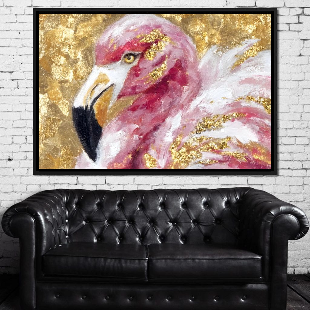 Gilded Flamingo Portrait - Image 4