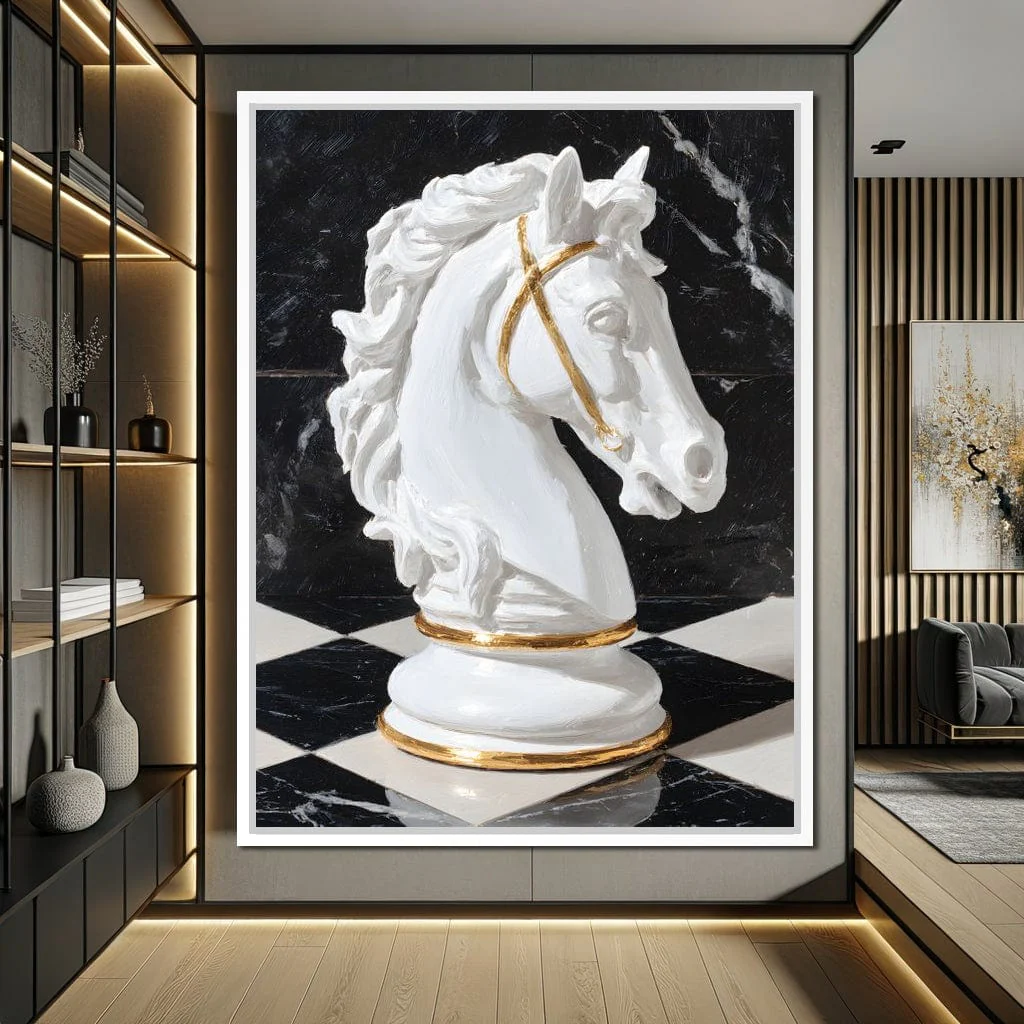 Gilded Knight on Marble Board - Image 11
