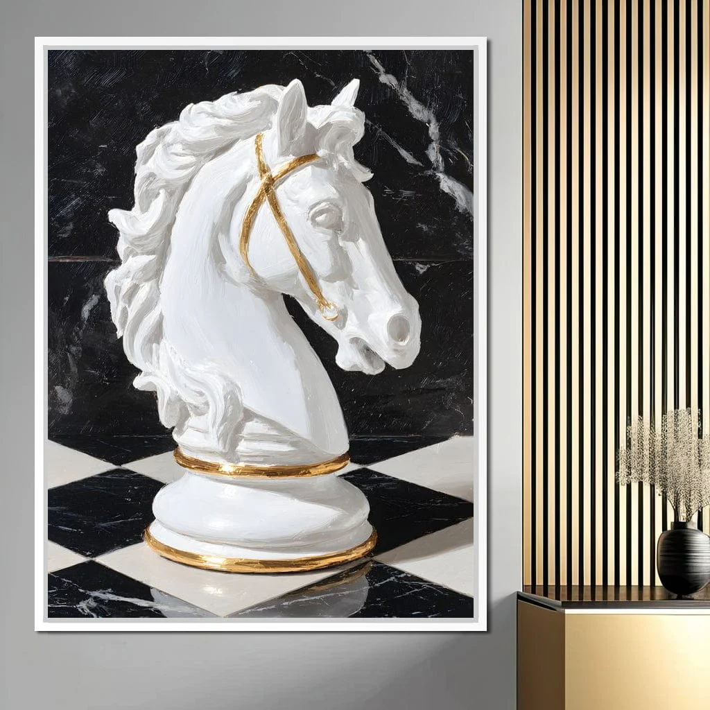 Gilded Knight on Marble Board - Image 12