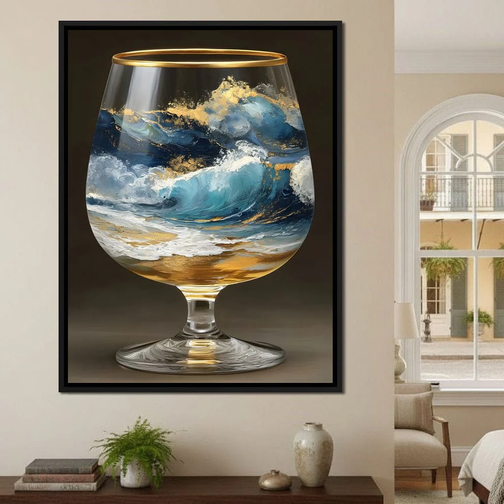 Gilded Ocean Stormglass Scene