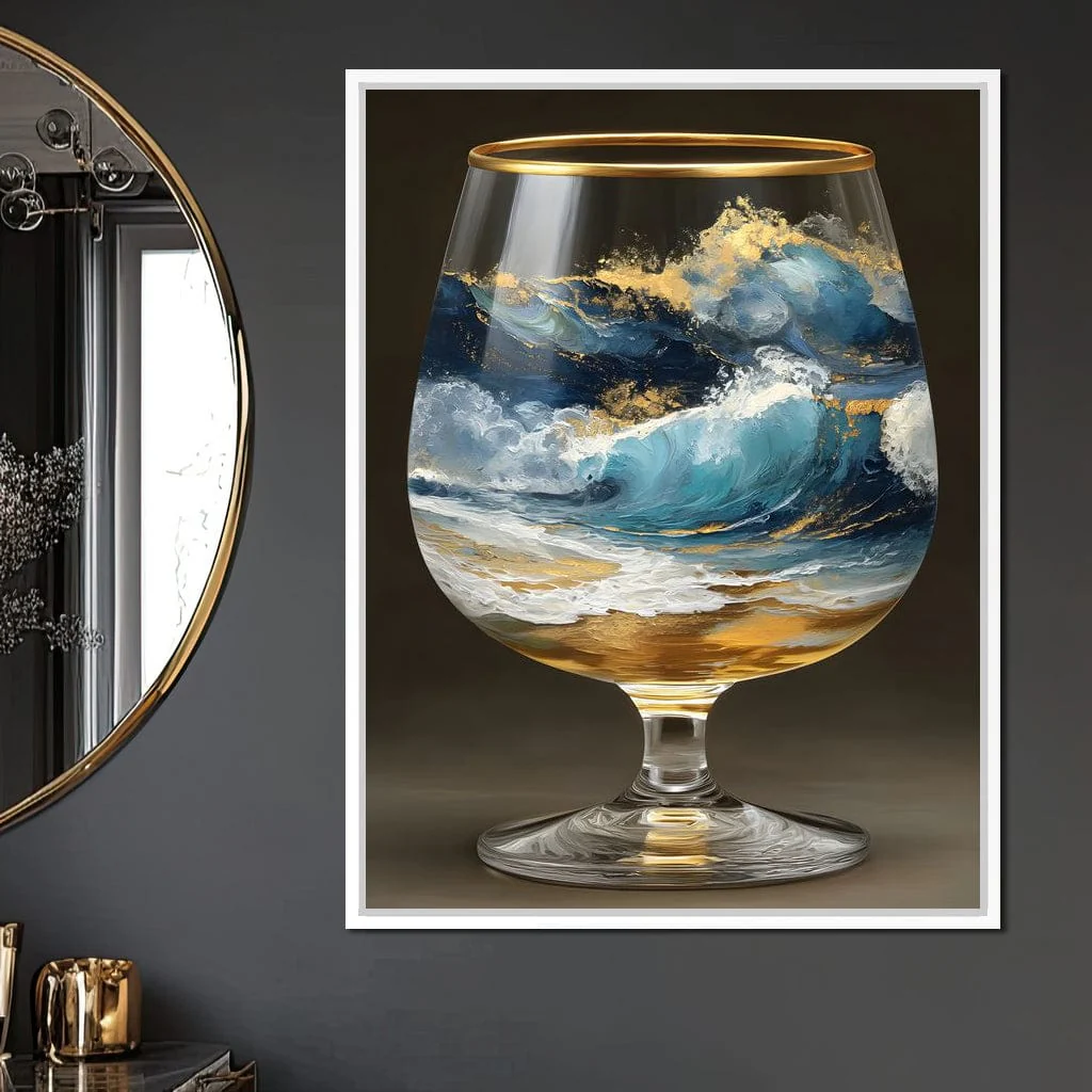 Gilded Ocean Stormglass Scene - Image 12