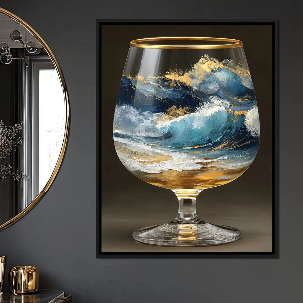 Gilded Ocean Stormglass Scene - Image 2