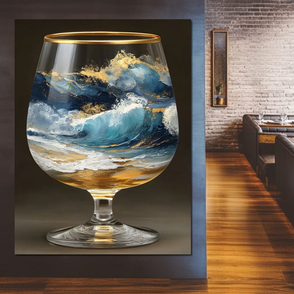 Gilded Ocean Stormglass Scene - Image 6