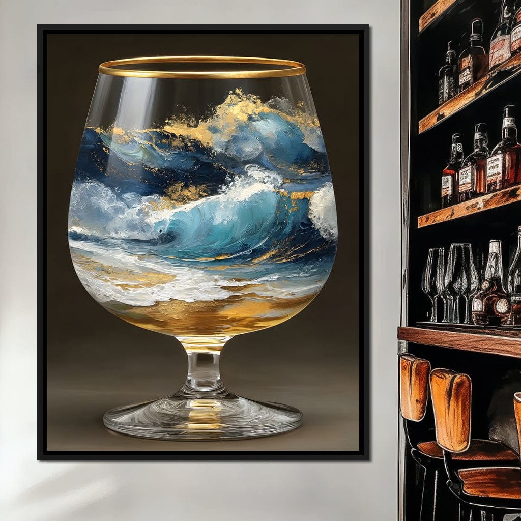 Gilded Ocean Stormglass Scene - Image 8