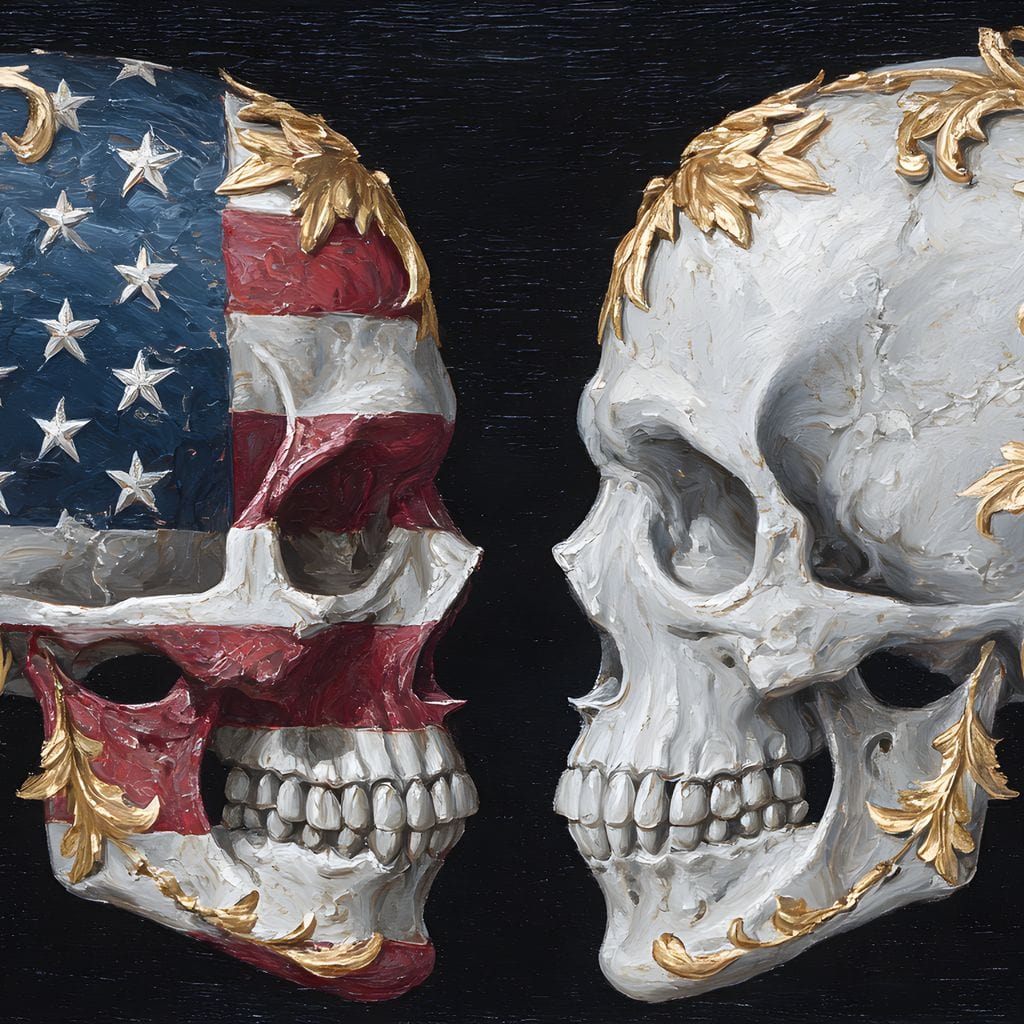 Gilded Patriotic Skull Confront - Image 13