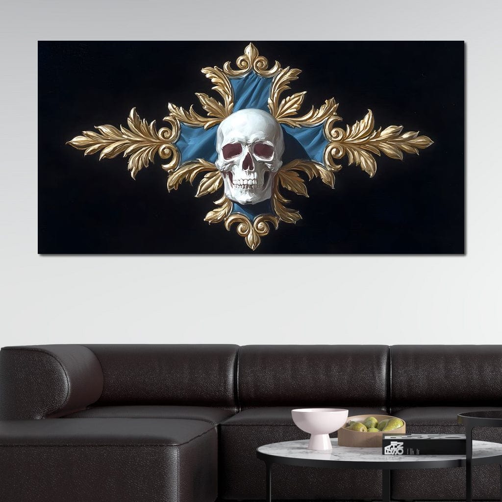 Gilded Skull Baroque Emblem - Image 13