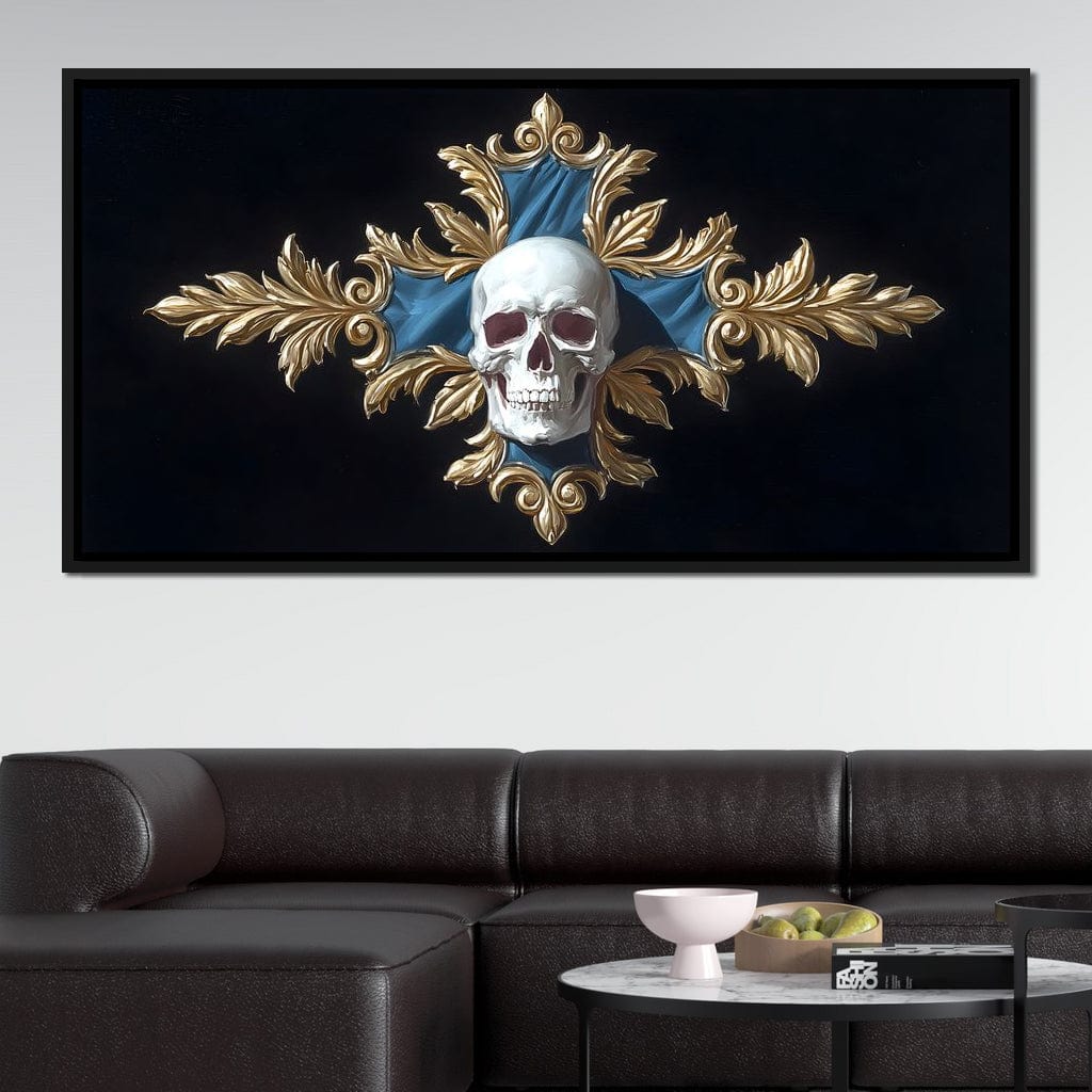 Gilded Skull Baroque Emblem - Image 4