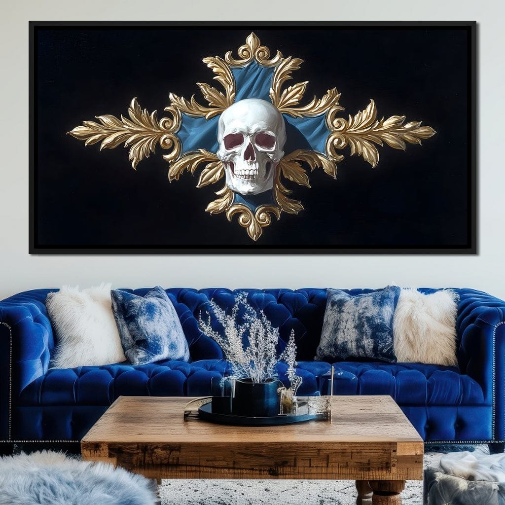 Gilded Skull Baroque Emblem - Image 9
