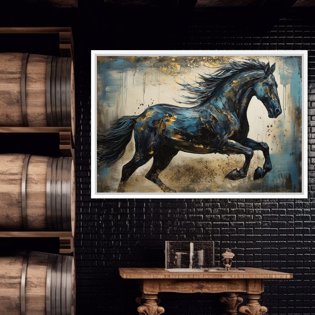 Gilded Teal Horse - Image 11