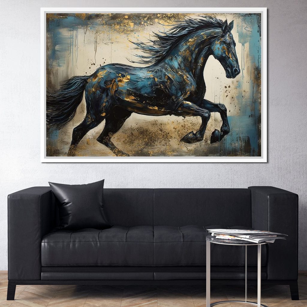 Gilded Teal Horse - Image 9