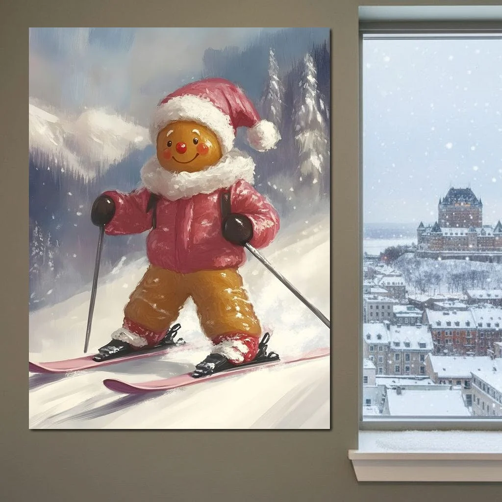 Gingerbread Skier Winter Joy - Image 4