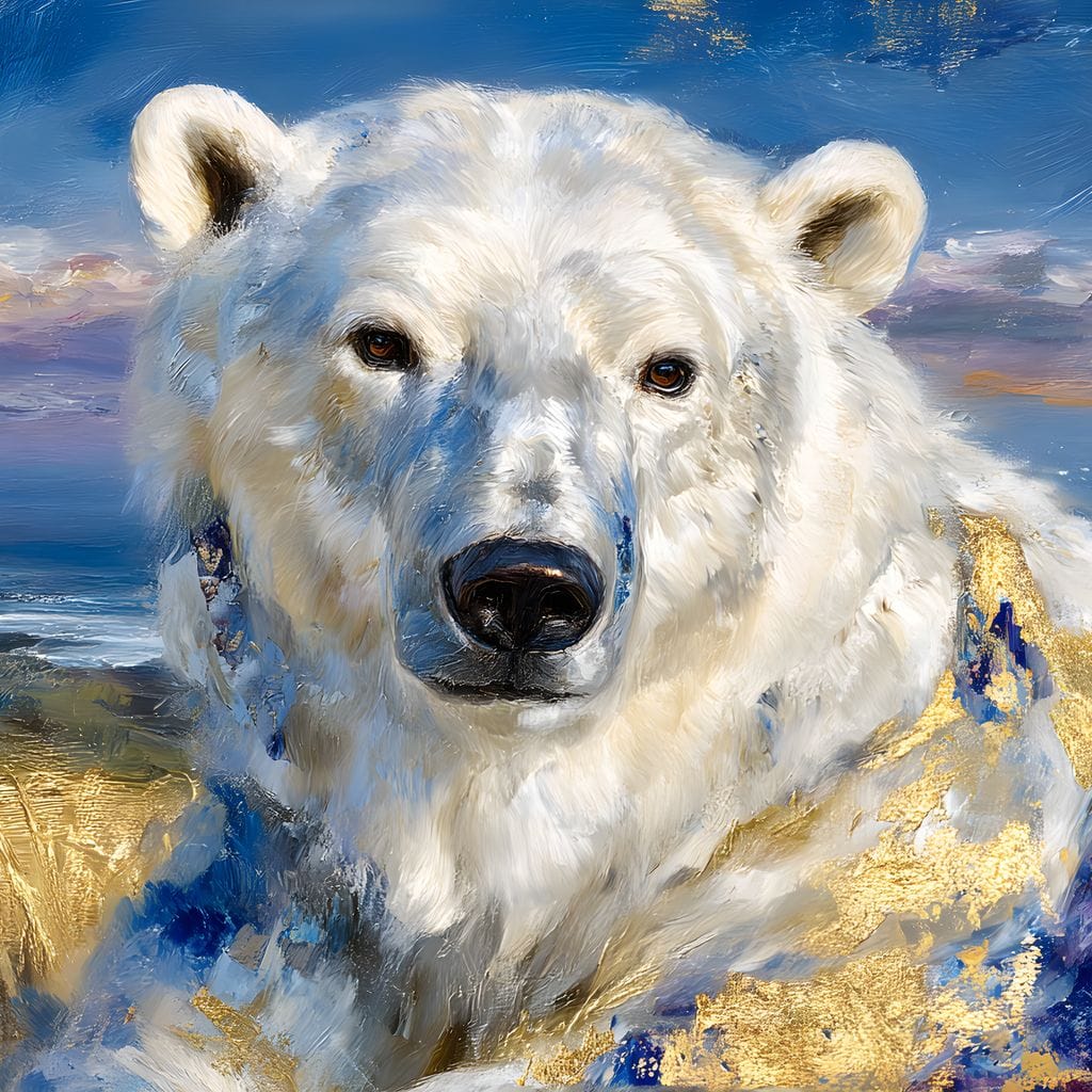 Golden Arctic Polar Bear Portrait - Neal Hackett - Image 14