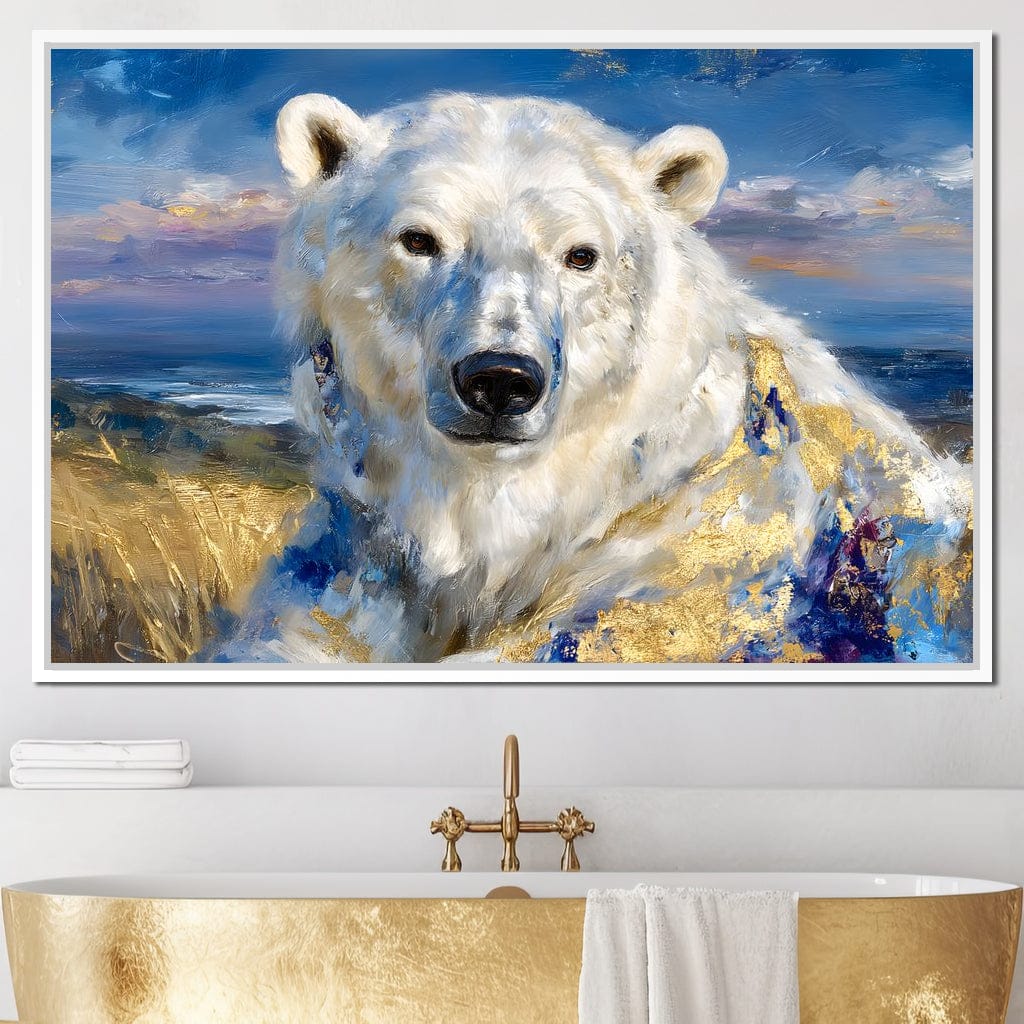 Golden Arctic Polar Bear Portrait - Neal Hackett - Image 3
