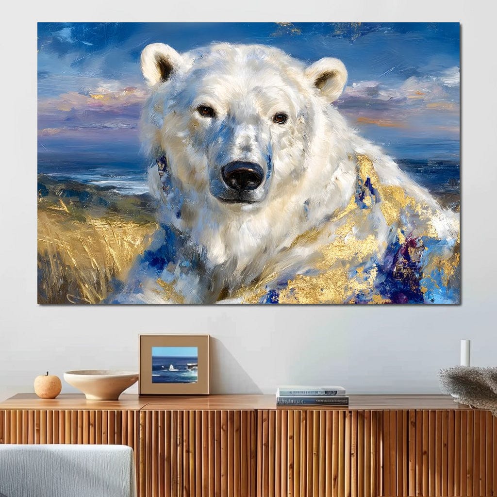 Golden Arctic Polar Bear Portrait - Neal Hackett - Image 7