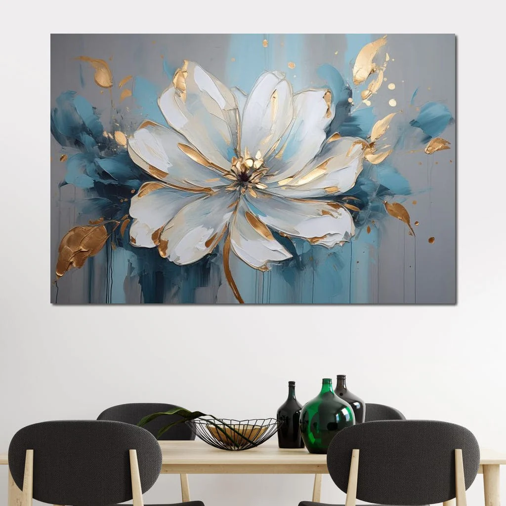 Golden Bloom in Turquoise Dream - Image 12