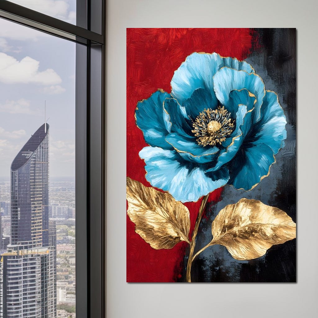 Golden Bloom on Midnight Blue - Image 7