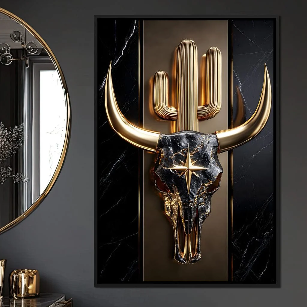 Golden Bull Skull Desert Icon - Image 11