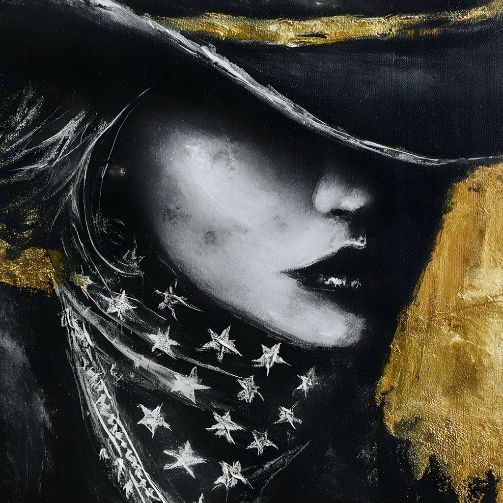 Golden Cowgirl Noir Star Silhouette - Image 15