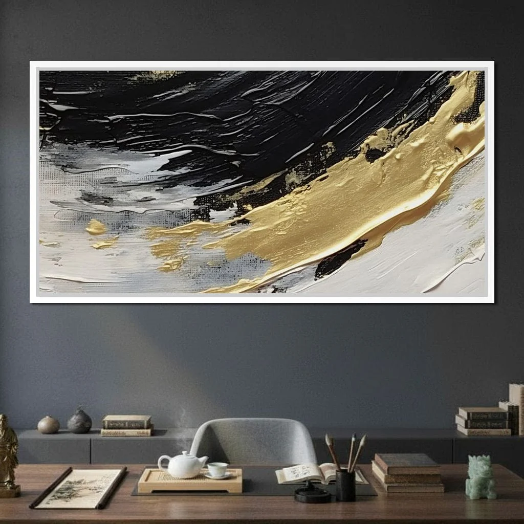 Golden Current Abstract Landscape - Image 10