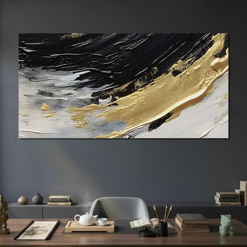 Golden Current Abstract Landscape - Image 6