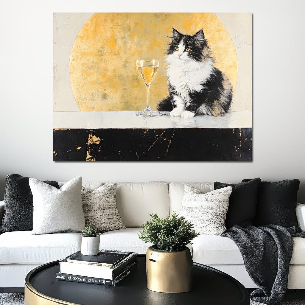 Golden Feline Elegance Scene - Image 12