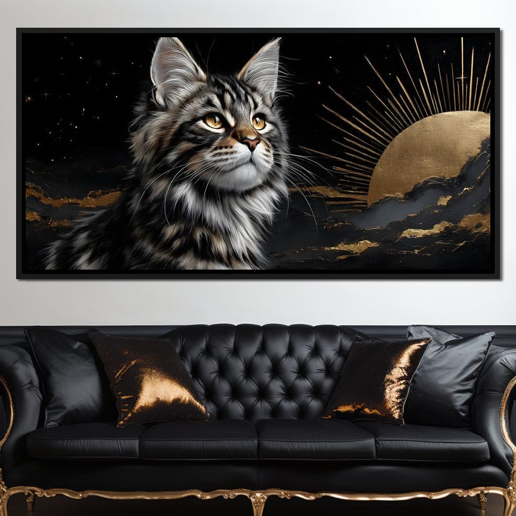 Golden Feline Under Starlight - Image 2
