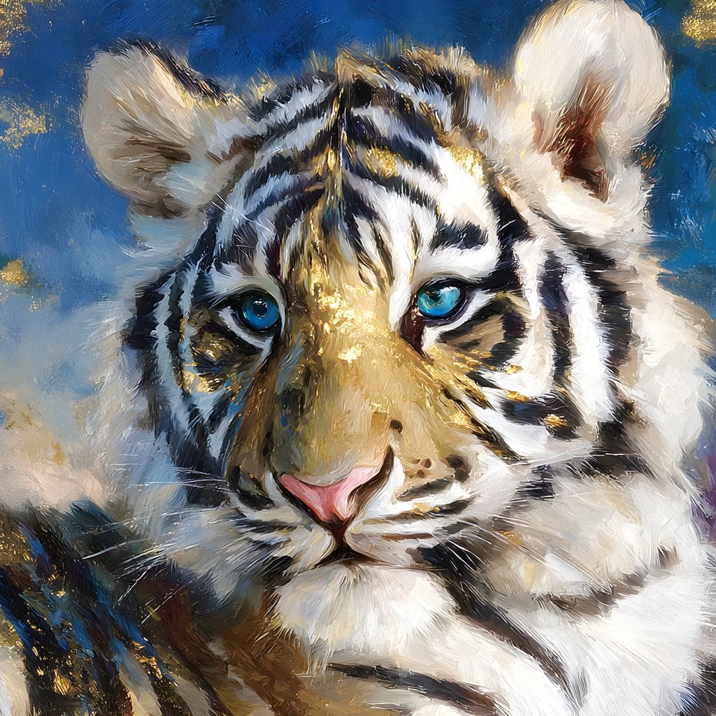 Golden Frost Tiger Portrait - Image 14